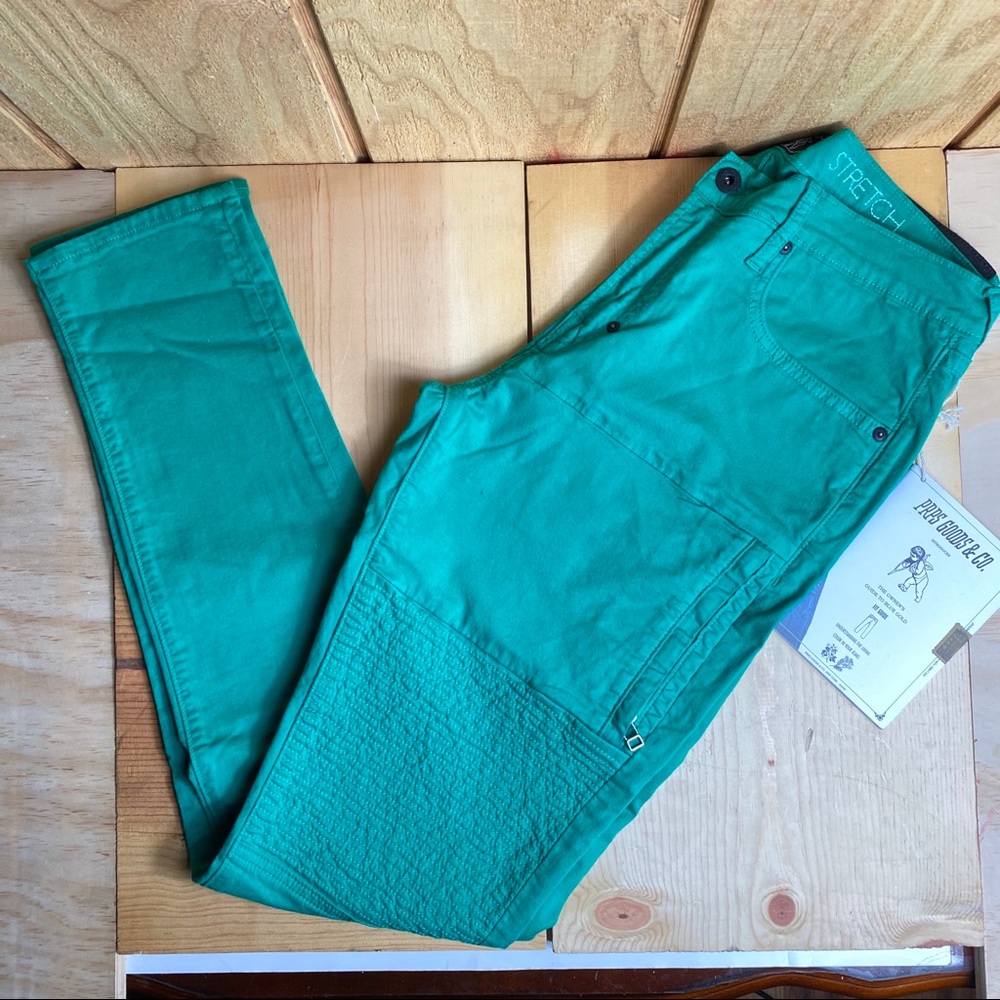 PRPS green stretchy jeans